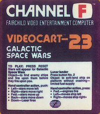 Videocart-23: Galactic Space Wars