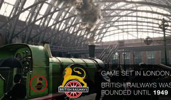 Bối cảnh game vào năm 1868 mà lại có Logo London Railway (1949 mới thành lập) :v 